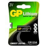 GP Jednorázová fotolithiová baterie CR123A, 1-pack