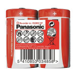 Panasonic Jednorázová zinkouhlíková baterie D, 2-pack