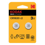 Kodak MAX Jednorázová lithiová baterie CR1620, 2-pack