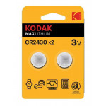 Kodak MAX Jednorázová lithiová baterie CR2430, 2-pack