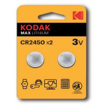 Kodak MAX Jednorázová lithiová baterie CR2450, 2-pack