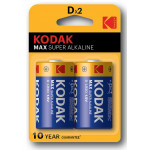 Kodak MAX SUPER Jednorázová alkalická baterie LR20, 2-pack