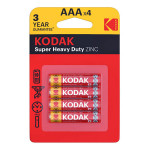 Kodak SUPER HEAVY DUTY Jednorázová zinkochloridová baterie AAA, 4-pack