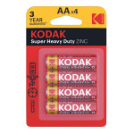 Kodak SUPER HEAVY DUTY Jednorázová zinkochloridová baterie AA, 4-pack