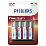 PHILIPS POWER Jednorázová alkalická baterie AA, 4-pack