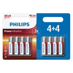 PHILIPS Jednorázová alkalická baterie AA, 8-pack