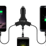 Adaptér do auta Promate 45W, 3 porty, USB-C, USB-A, DOPRODEJ