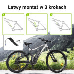 Green Cell baterie s nabíječkou, 48V 18Ah 864Wh, Down Tube Ebike EC5 pro Samebike a SMLRO