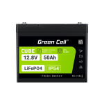 Green Cell CUBE LiFePO4 50Ah 12.8V 640Wh lithium Iron fosfátová baterie pro, golfový vozík, větrná elektrárna