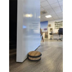 Dveřní zarážka, vzhled dřeva, ocel / elastomer, DOORSTOP W