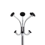 Stojanový věšák, kovová tyč, plastové koncovky, ALBA, "Chromy", chromový