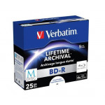 BD-R BluRay, archive, printable, 25GB, 6x, slim case, VERBATIM