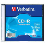 CD-R 700MB, 80min., 52x, DLP Crystal AZO, Verbatim, 1ks