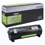Lexmark originální toner 50F2U00, 502U, black, 20000str., ultra high capacity, return