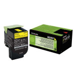 Lexmark originální toner 80C2SY0, yellow, 2000str., return