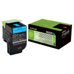 Lexmark originální toner 80C2XC0, cyan, 4000str., extra high capacity, return