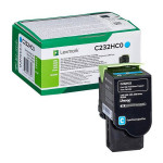 Lexmark originální toner C232HC0, cyan, 2300str., high capacity, return