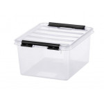 Úložný box "Classic 2", průhledný, plast, 2 l, černé úchytky, SMARTSTORE 3521070