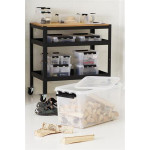 Úložný box "Classic 15", průhledný, plast, 14 l, černé úchytky, SMARTSTORE 3508390