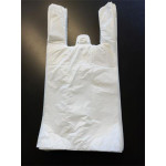 Mikrotenová taška s uchy, bílá, 19 x 8 x 39 cm, 500 ks/balení, PDP_054