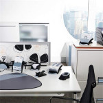 Stolní držák na vizitky "VISIFIX®", černá, plast, s A-Z registrem, DURABLE