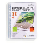 Euroobal "rPP", transparentní, děrovaná, A4, PP, 80 mikronů, DURABLE 268419