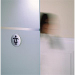 Piktogram "Dámské WC", samolepicí, nerez, DURABLE 490423