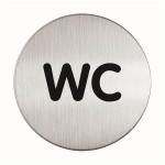 Piktogram "WC", samolepicí, nerez, DURABLE 490723