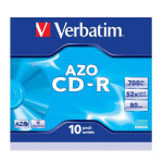 Verbatim CD-R, 43326, DataLife PLUS, 1-pack, 700MB, 52x, 80min., Crystal, jewel box, CENA ZA KUS