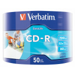Verbatim CD-R, 43794, Inkjet Printable, 50-pack, 700MB, 50x, 80min., 12cm, wrap, pro archivaci dat