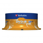 Verbatim DVD-R, Matt Silver, 43522, 4.7GB, 16x, cake box, 25-pack, bez možnosti potisku, 12cm, pro archivaci dat