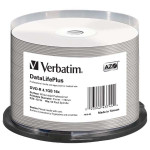 Verbatim DVD-R, DataLifePlus Wide Inkjetr Printable, 43744, 4.7GB, 16X, cake box, 50-pack, 12cm, pro archivaci dat