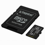 Kingston paměťová karta Canvas Select Plus, 64GB, micro SDXC, SDCS3/64GB, UHS-I U1 (Class 10), s adaptérem, A1