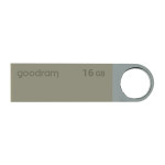 Goodram USB flash disk, USB 2.0, 16GB, UUN2, stříbrný, UUN2-0160S0R11, USB A, s poutkem