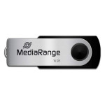 MediaRange USB flash disk, USB USB 2.0, 16GB, černý, MR910, USB A, swivel