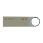 Goodram USB flash disk, USB 2.0, 32GB, UUN2, stříbrný, UUN2-0320S0R11, USB A, s poutkem