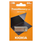 Kioxia USB flash disk, USB 3.0, 64GB, Biwako U366, Biwako U366, stříbrný, LU366S064GG4