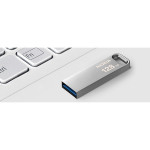 Kioxia USB flash disk, USB 3.0, 128GB, Biwako U366, Biwako U366, stříbrný, LU366S128GG4