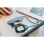 Verbatim USB flash disk, USB C, 128GB, Plectra, černý, 30225, USB C