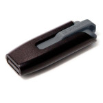 Verbatim USB flash disk, USB 3.0, 64GB, V3, Store N Go, černý, 49174, USB A, s výsuvným konektorem