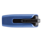 Verbatim USB flash disk, USB 3.0, 128GB, V3 MAX, Store N Go, modrý, 49808, USB A, s výsuvným konektorem
