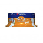 DVD-R 4,7GB, 16x, Printable, Verbatim, 25-cake