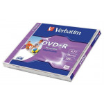 DVD+R 4,7GB, 16x, Printable, Verbatim, jewel box