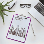 Podložka na psaní "WOW", fialová A4, LEITZ