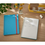 Spirálový sešit "Cosy Soft Touch", matně modrá, linkovaný, B5, 80 listů, LEITZ