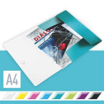 Desky na spisy "Wow", ledově modrá, s gumičkou, PP, A4, LEITZ