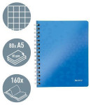 Blok na psaní "Wow", metalická modrá, A5, čtverečkovaný, LEITZ