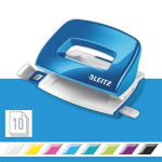 Děrovačka "NeXXt Wow 5060", modrá, 10 listů, kov, mini, LEITZ