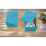 Úložná krabice "Cosy Click&Store", modrá, vel. M, LEITZ 53480061