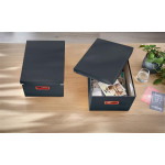 Úložná krabice "Cosy Click&Store", šedá, vel. M, LEITZ 53480089